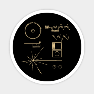 NASA Voyager Golden Record Graphics Magnet